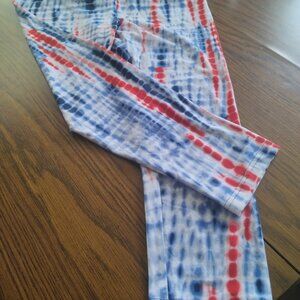 red white and blue capri size large  new with tag